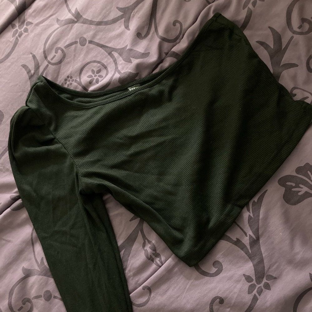 SHEIN pants and one shoulder long sleeve shirt set